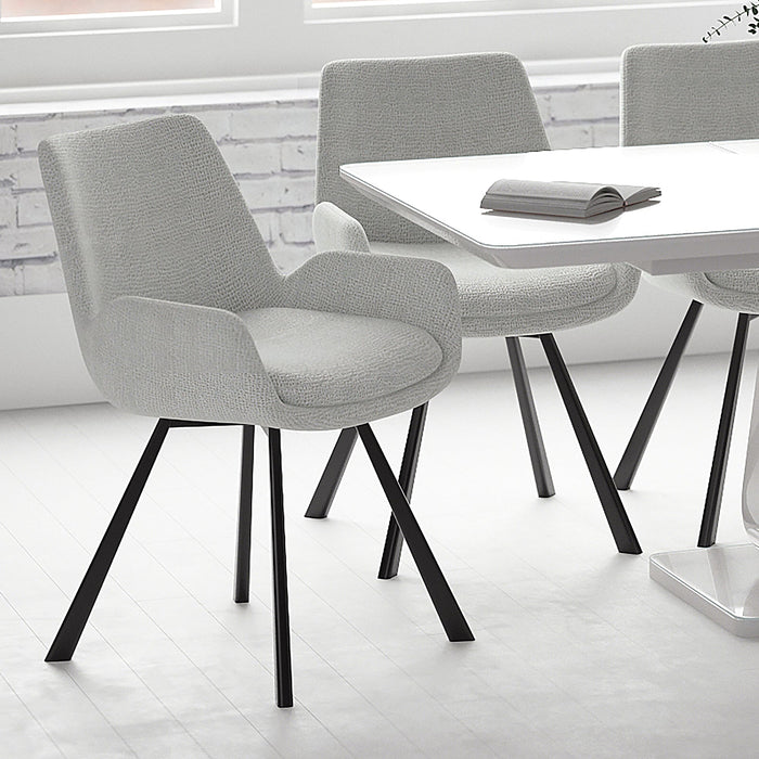 Sena Swivel Dining Chair - Light Grey