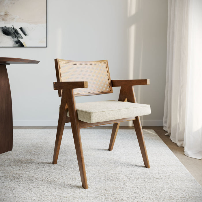 Augustine Dining Chair - Cream & Cocoa