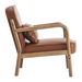 Fani Accent Chair - Saddle and Walnut | Hoft Home