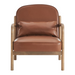 Fani Accent Chair - Saddle and Walnut | Hoft Home