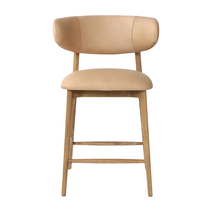 Liam Counter Stool - Tan Leather