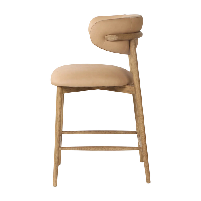 Liam Counter Stool - Tan Leather