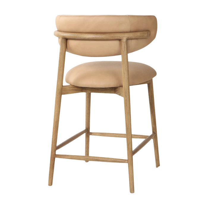 Liam Counter Stool - Tan Leather