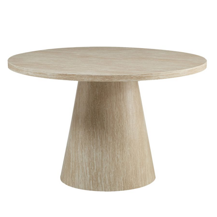 Godiva Round Pedestal Dining Table - Ivory | Hoft Home