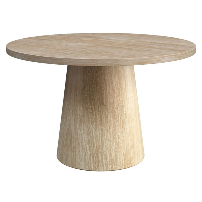 Godiva Round Pedestal Dining Table - Ivory | Hoft Home