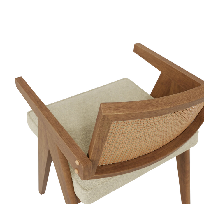 Augustine Dining Chair - Cream & Cocoa