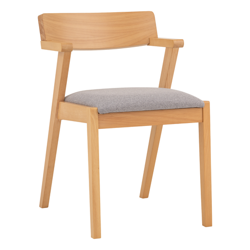 Zola Dining Chair - Natural & Light Grey | Hoft Home