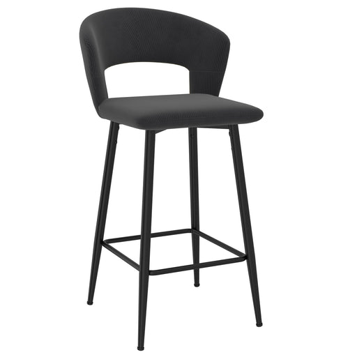 Colibri Counter Stool - Charcoal Velvet | Hoft Home