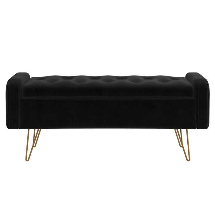 Zara Bench - Black Velvet - Ifortifi Canada