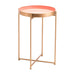 Red Tall End Table Pink | Hoft Home