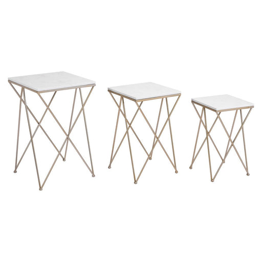 Trio Set Of 3 Side Tables Gold | Hoft Home