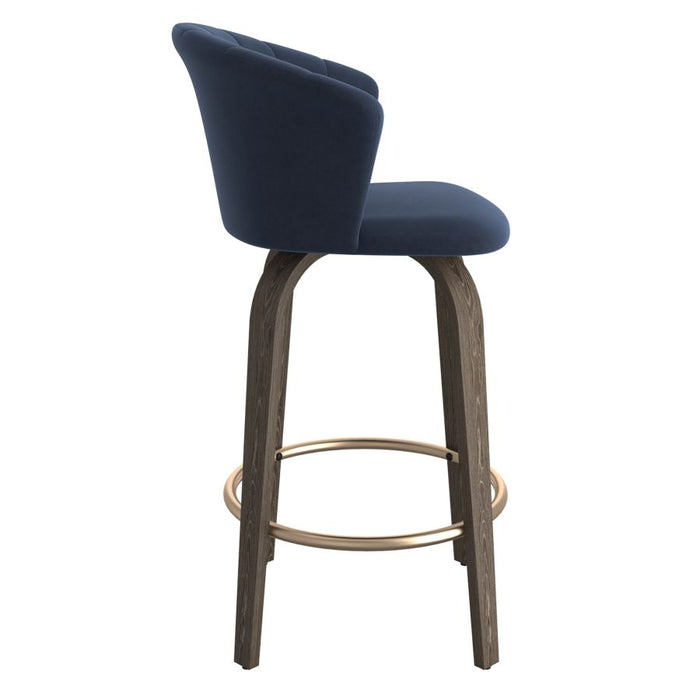 Monaco Counter Stool - Blue Velvet - Ifortifi Canada