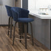 Monaco Counter Stool - Blue Velvet - Hoft Home