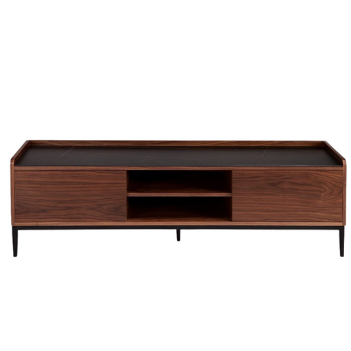 Silas Media Unit - Walnut & Black - Ifortifi Canada