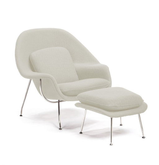 Womb CHAIR WITH OTTOMAN - Cream | Hoft Home